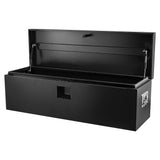 Garvee LKW-Werkzeugkasten 91 × 38 × 38 cm, abschließbare Pickup-Werkzeugbox aus Stahl mit Hydraulikdeckel für Anhänger, Schwarz - Schwarz