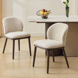 Garvee Esszimmerstühle Set 2 Modern Ergonomisch Holzbeine Gepolstert Für Küche & Restaurant Platzsparend - Beige