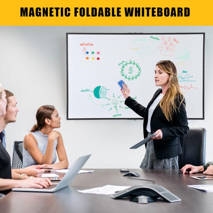Whiteboard mit schwarzem Rahmen