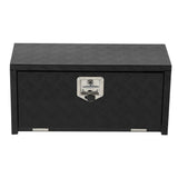 Garvee 76 cm Aluminium Werkzeugkasten: Wasserdichte Unterbodenbox mit Netzfach & T-Griff-Schloss für Pickup & Wohnmobil, Schwarz - Schwarz