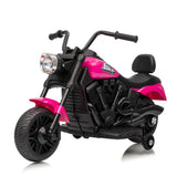 Garvee 6V Kinder-Elektromotorrad, elektrisches Motorrad für Kinder mit Sanftanlauf, Federung und sicherem Fahrkomfort, ab 2 Jahren, Rosa - Rosa