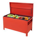 Garvee Schwerlast-Stahl-Werkzeugkasten für LKW – 91×38×48 cm (36″×15″×19″), Rote Hochglanz-Beschichtung, Stahl-Bauwagenkasten (Rot) - Rot