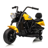 Garvee 6V Kinder-Elektromotorrad, elektrisches Motorrad für Kinder mit Sanftanlauf, Federung und sicherem Fahrkomfort, ab 2 Jahren, Gelb - Gelb