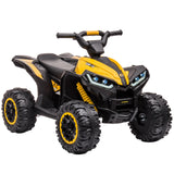 Garvee Kinder Elektroquad – 83×53×56 cm, LED, Musik, Fernbedienung, Ab 3 Jahren - Gelb