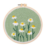 Garvee Punch Needle Stickerei Starter Kit Mit Blumenmuster, Waschbarem Stoff, Garn Und Stickrahmen, Ideal Für Anfänger, DIY Geschenk, Einheitsgröße