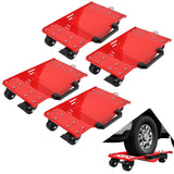 Garvee Auto Dolly Set 4 Stück 8000 LBS Tragkraft Mit 360° Schwenkräder Und Sicherheitsverriegelung Für Werkstatt & Garage Stahl Schwarz