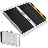 Garvee 60 cm Aluminium Rollstuhlrampe – Mobil, Mittellang, 272 kg Kapazität für Zuhause & Auto - Schwarz
