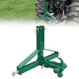 GARVEE Traktor 3-Punkt-Anhängerkupplung mit 5 cm-Kupplungsaufnahme, 4-Wege-Kugelkopf, Pulverbeschichteter Stahl, Schnellkupplung, 4.536 kg Tragkraft für Landwirtschaft und Transport, Grün - Grün