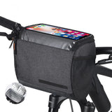 Garvee Fietsstuurtas 4.5L Wasserdichte Multifunktionale Fahrrad Frontrahmen Tasche Für Outdoor Fahrradtouren Mountainbike Schwarz