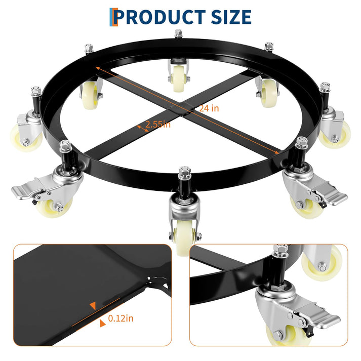 Abmessungen des Fasswagens