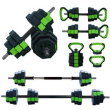 Garvee Verstellbares Hantelset 30lbs/44lbs Mit Eisengriff, 4-in-1 Funktion, ABS-Schutz Für Home Gym, Schwarz