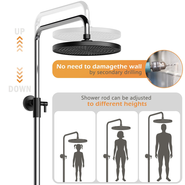 Ausziehbares Dreiteilrohr