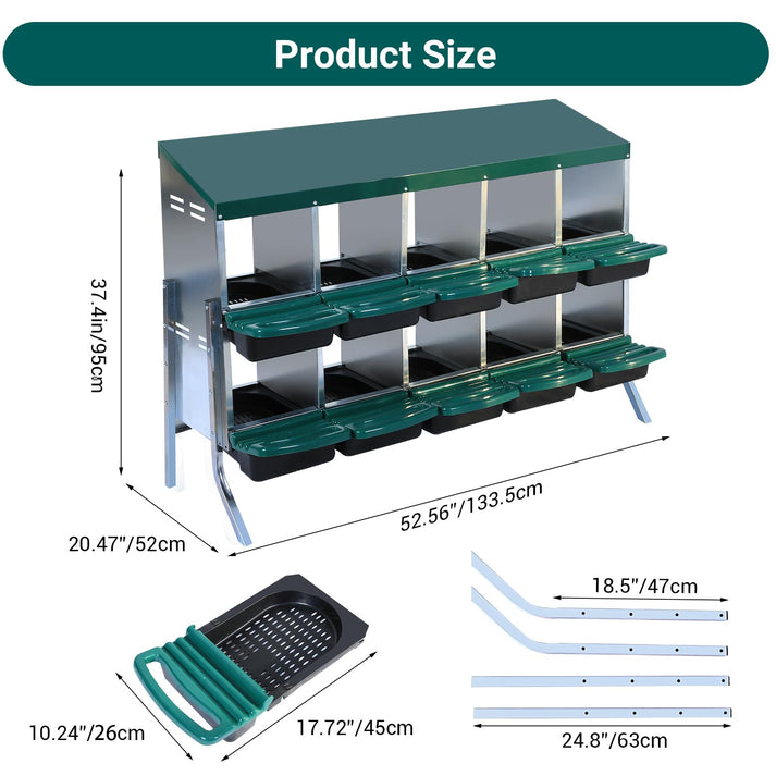 Maßzeichnung des freistehenden Nests mit Standfüßen (133,5 x 52 x 95 cm)
