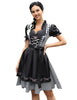 Garvee Dirndl Damen Midi 2tlg Trachtenkleid Für Oktoberfest Mit Dirndl Kleid Und Schürze, Größen 34, Mehrweg Verpackung