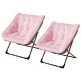 Garvee Klappbarer Comfy Stuhl für Erwachsene, Weiches Kunstledergewebe, Dreieckige Metallstruktur, Extra Groß, Ideal für Wohnzimmer und Schlafzimmer