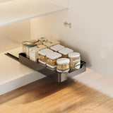 Garvee Ausziehbarer Küchenschrank-Organizer Carbonstahl Selbstklebend Schwarz 25x43x7 cm Für Küche Und Bad - Schwarz