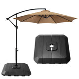 GARVEE Sonnenschirmständer Befüllbar mit Wasser oder Sand, Bis 82 kg Sand / 60 L Wasser, Wetterfester HDPE-Schirmständer für Garten, Terrasse, Balkon und Große Ampelschirme, Schwarz