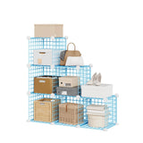 Garvee Metallregal 6 Würfel 32 cm, Modular, Stabil, Blau, Für Wohnzimmer & Schlafzimmer - Blau