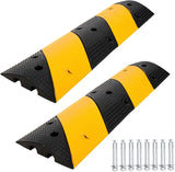 Garvee Kabelbrücke 3.3FT*2 Bodenschwelle Mit 8 Bolzen Gummi-Bremsschwellen Für Straße, Parkplätze, Schulen, Lagerhallen, Hotels, Gelb, Robust - Gelb