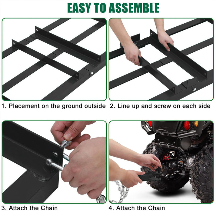 Einfache Montage des Drag Harrow in 4 Schritten