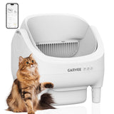 Garvee Automatische Katzentoilette Selbstreinigend, 65 L Katzenklo mit 9 L Abfallbehälter, Infrarot- und Gewichtssensoren, Geruchskontrolle, Leise unter 40 dB, für Katzen von 1–10 kg - Weiß