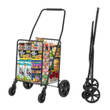 Garvee Faltbarer Einkaufstrolley 110 lbs Kapazität, 360° Schwenkräder, 22 Gallonen Korb, Legierter Stahl, Leicht Für Einkaufen & Picknick, Klappbar, Grau - grün