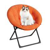 Garvee Saucer Chair Lounge-Stuhl, Oversized Faltbar mit Schwarzer Rahmen, Orange für Schlafzimmer & Wohnzimmer - Orange