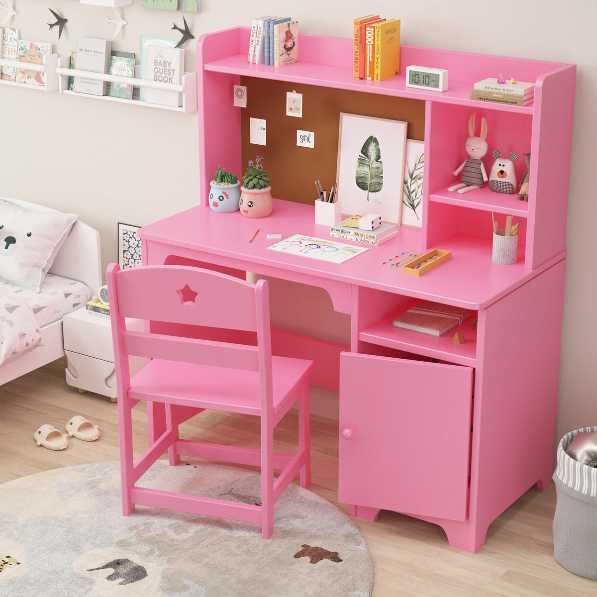 Kinder Schreibtisch Set Rosa