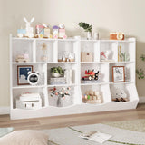 Garvee Aufbewahrungsschrank für Spielzeug 2er Set, Kinderregal mit 3 Ebenen, Weiß, Sicher und Kippschutz, Ideal für Schlafzimmer und Spielzimmer - 