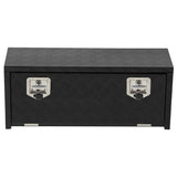 Garvee 91 cm Aluminium Werkzeugkasten: Wasserdichte Unterbodenbox mit Netzfach & T-Griff-Schloss für Pickup & Wohnmobil, Schwarz - Schwarz