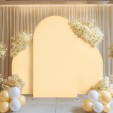 Garvee Hochwertige 3er-Set Wedding Arch Backdrop Cover Elastisch Faltbar Stoff Doppelseitig Für Hochzeit Baby Shower Geburtstag 5ft 7.2ft 5ft - Gelb