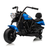 Garvee 6V Kinder-Elektromotorrad, elektrisches Motorrad für Kinder mit Sanftanlauf, Federung und sicherem Fahrkomfort, ab 2 Jahren, Blau - Blau