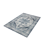 Garvee Vintage Oriental Teppich Waschbar Rutschfest Hochwertiger Samt Blau 160x230 cm Wohnzimmer Büro
