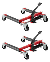 Garvee Hydraulischer Auto-Radheber Dolly Set 2x1500LB Tragkraft Stahl Schnellpump-Hydraulik Für Werkstatt Garage 4" Kugellagerrollen Schwarz