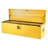Garvee LKW-Werkzeugkasten 76 × 38 × 38 cm, abschließbare Pickup-Werkzeugbox aus Stahl mit Hydraulikdeckel für Anhänger, Gelb - Gelb