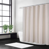Garvee Wasserdichter Polyester Duschvorhang Mit Haken Für Badezimmer Und Badewannen 72"x72" Beige - beige