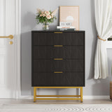 Garvee 4-Schubladen-Kommode Mit Metallbeinen Für Wohnzimmer & Schlafzimmer, 32 Zoll, Modern, Stoffschubladen, Stabil - 