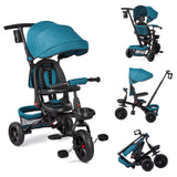 Garvee skalierbares Baby-Dreirad 6-in-1 Kinderfahrrad mit umkehrbarem Sitz für Sonne und Pedal, Grün, 10 Monate bis 5 Jahre - Grün