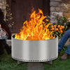 Garvee Feuerschale 69 cm, Rauchfreie Feuerkorb mit Abnehmbare Ascheplatte, Outdoor Feuerstelle Edelstahl mit Griffen für Garten, Terrasse, Unterwegs gemütliche Abende