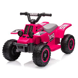 Garvee Rosenrot 6V Elektro-Quad für Kinder mit LED Licht Musik und Hupe für Innen- und Außenbereich Ab 3 Jahren - Rosenrot