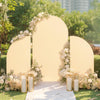 Garvee Bogen Hintergrund Abdeckung 3er-Set Spandex Doubleside Für Hochzeit Geburtstag Baby Party 5ft+7.2ft+5ft Gelb
