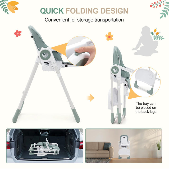 Klappbarer Hochstuhl gefaltet