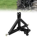 Garvee 3-Punkt Anhängerkupplung für Traktor Kat. 1, 3-in-1 Aufnahme mit Kugel & Haken - Schwarz
