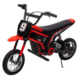 Garvee Elektro-Crossmotorrad 24 V, Vorder- und Hinterradfederung, 350 W, Rot - Rot