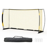 Garvee Tragbares 12x6 FT Fußballtor Mit Metallrahmen Und Reißfestem Netz Für Indoor & Outdoor, Faltbar, Polyester, Schnellaufbau, Mit Tragetasche - Schwarz&Gelb
