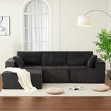 Garvee Modulares Sofa 4-Sitzer aus Samt in Grau, für Wohnzimmer und Schlafzimmer - Grau