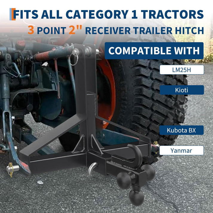 Kompatibel mit allen Kategorie 1 Traktoren wie Kubota BX, Kioti, Yanmar, LM25H