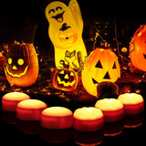 Garvee LED Flameless Pumpkin Lights Mit Fernbedienung, Timer & Dimmer, 6er Set Für Halloween Innen & Außen, Batteriebetrieben, Orange - Wie gezeigt