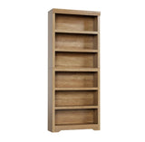 GARVEE Bücherregal mit Türen, 6 Ebenen, 80 cm breit, MDF, verstellbare Ablagen, Carolina-30 – für Wohnzimmer & Büro - Carolina-30