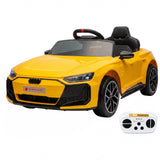 Garvee Kinder-Elektroauto im Audi-Stil 12 V, Fernbedienung, Sicherheitsgurt, Gelb - Gelb